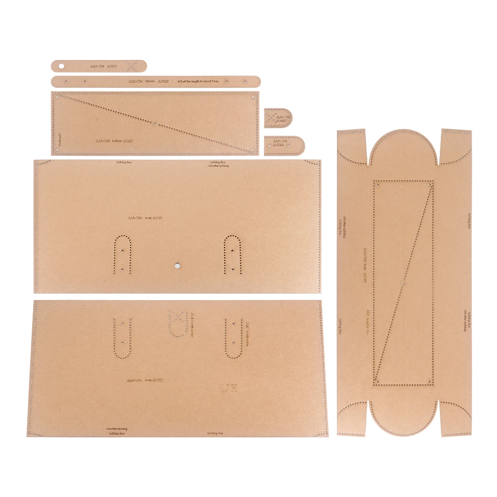 DIY Retro Vintage Handbag Sewing Patterns,  Kraft Paper Templates for Hand Quilting Leather Shoulder Bags & Travel Bags view 2