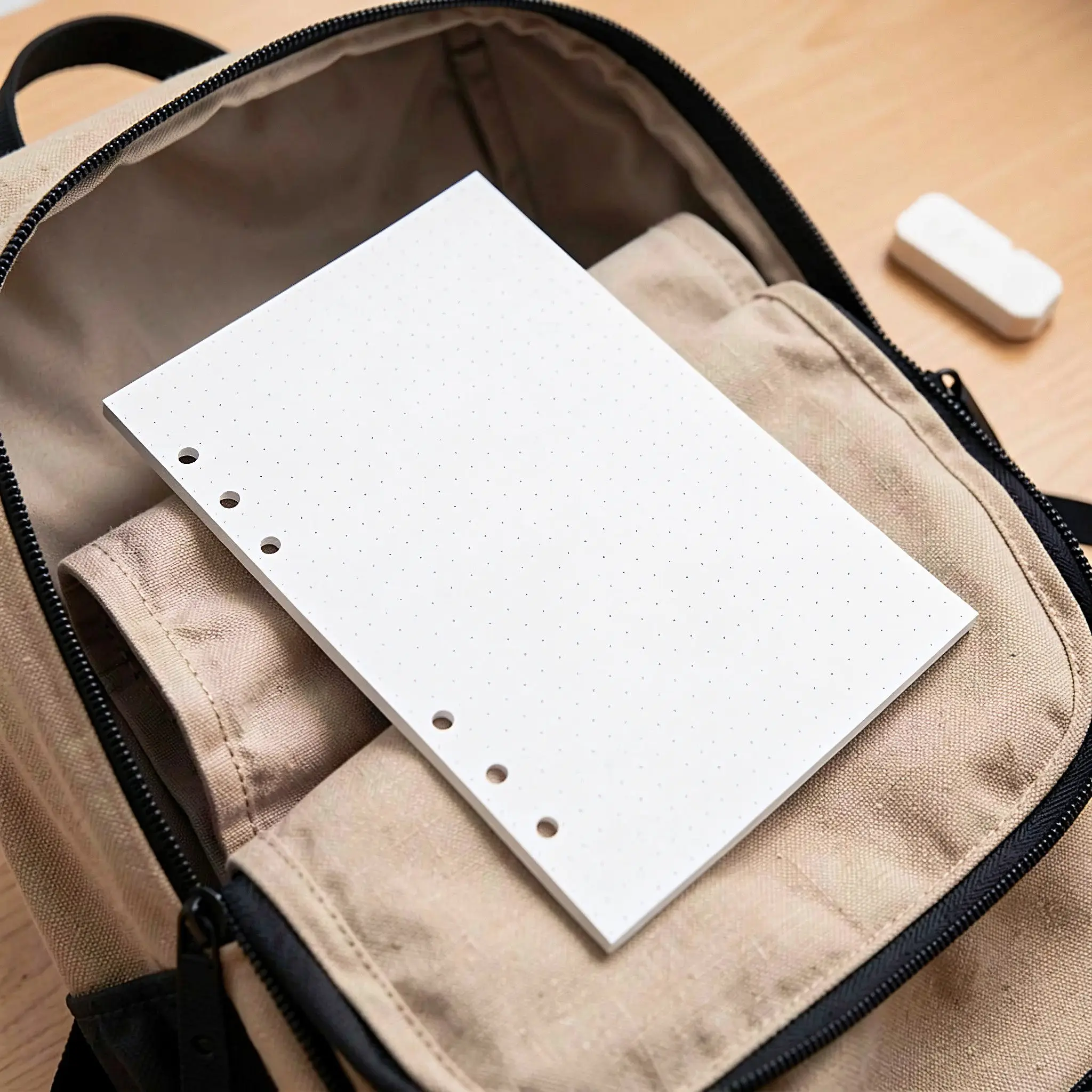 180Pcs A5 Dot Grid Loose Leaf Paper 6 Hole Reinforced Binder Refill for Note Taking Project Planning Journaling