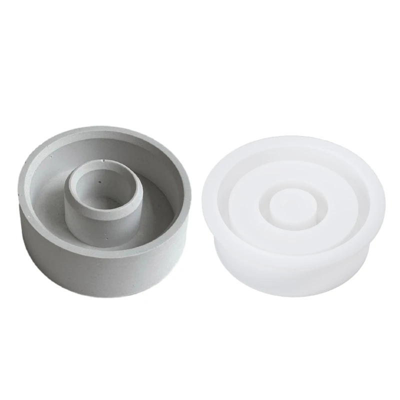 

Small Round Mirror Holder Molds Candlestick Mold for DIY Resin Casting Dropshipping