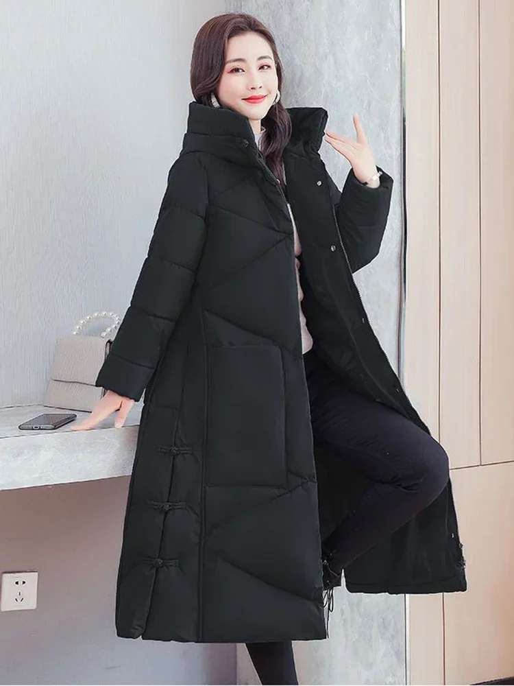 Warm Women Winter Hoodies Parkas Jacket Casual Thick Elegants Overcoat Korean Slim New Cotton Padded Parcas Coat