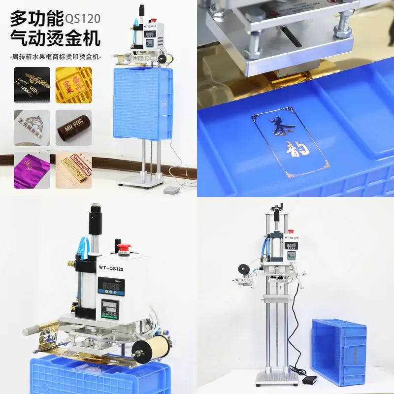 for Pneumatic Turnover Box Bronzing Machine Plastic Frame Floor to Ceiling Automatic Roll Printing Marking Branding Machine