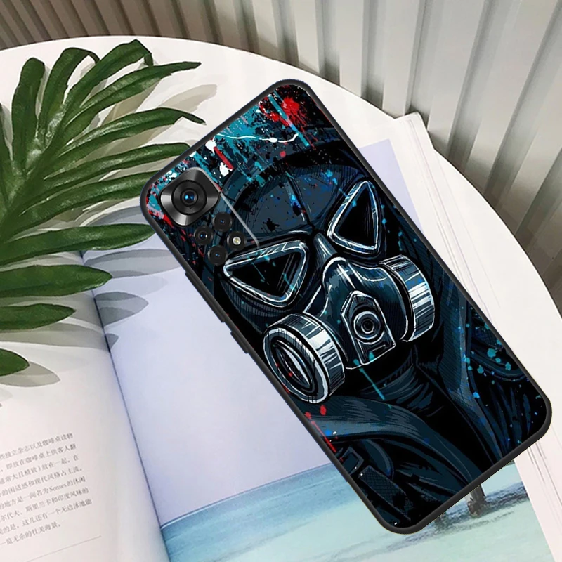 الجمجمة قناع واقي من الغاز فوندا ل Xiaomi Redmi ملاحظة 14 برو 10 11 12 13 11S 12S حالة ل Redmi 15 15C 14C 12C 10C 13C