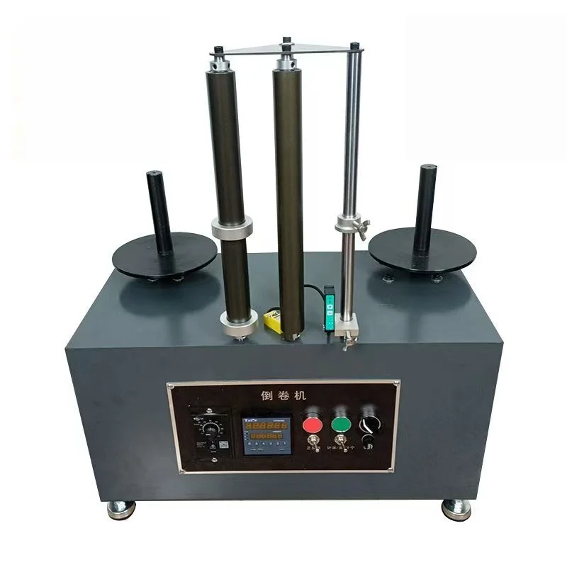 400mm Diameter Disc Label Counter Rewinder with Length Counting Reel to Reel Label Rewinder Roll to Roll Rewinder Machine