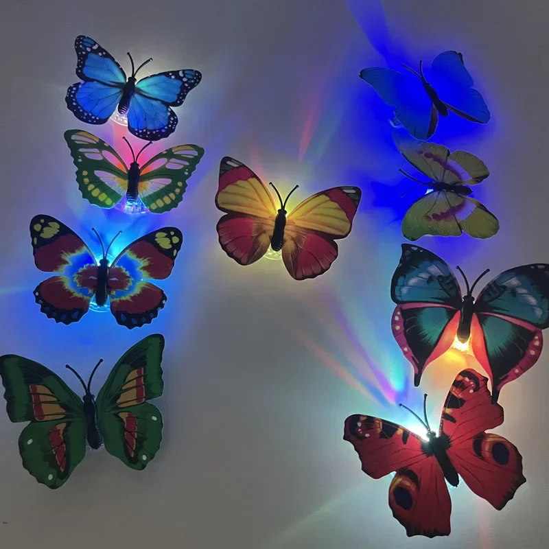 Horquillas de mariposa iluminadas para niños y adultos, suministros de fiesta brillantes