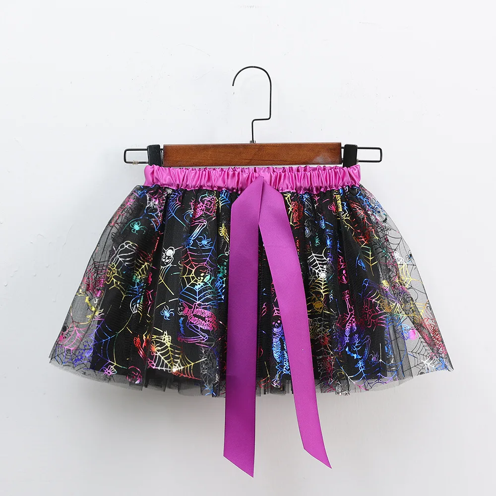Mädchen Tutu Rock Kinder Ballett Prinzessin Pettis kirt flauschige Tüll Röcke schöne Ballkleid Halloween Kürbis Kinder Kleidung Baby – Detail 12