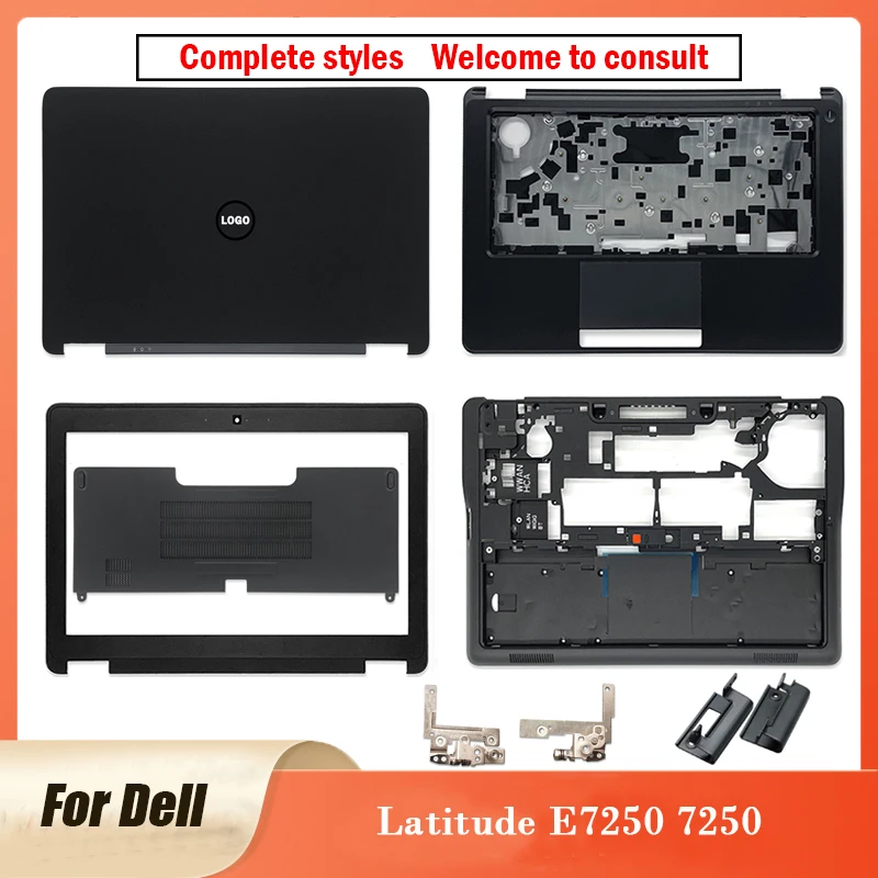 

NEW For Dell Latitude E7250 7250 Laptop LCD Back Cover Front Bezel Hinges Palmrest Bottom Base Case Hinge Cover E7250 No Touch