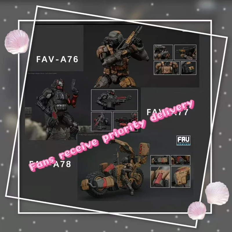 

In Stock Acid Rain War Black Sand Troop SetFAV-A77Gottliet A78Kokchis 3.75Inch Animation Model Toy Action Figure Collection Gift