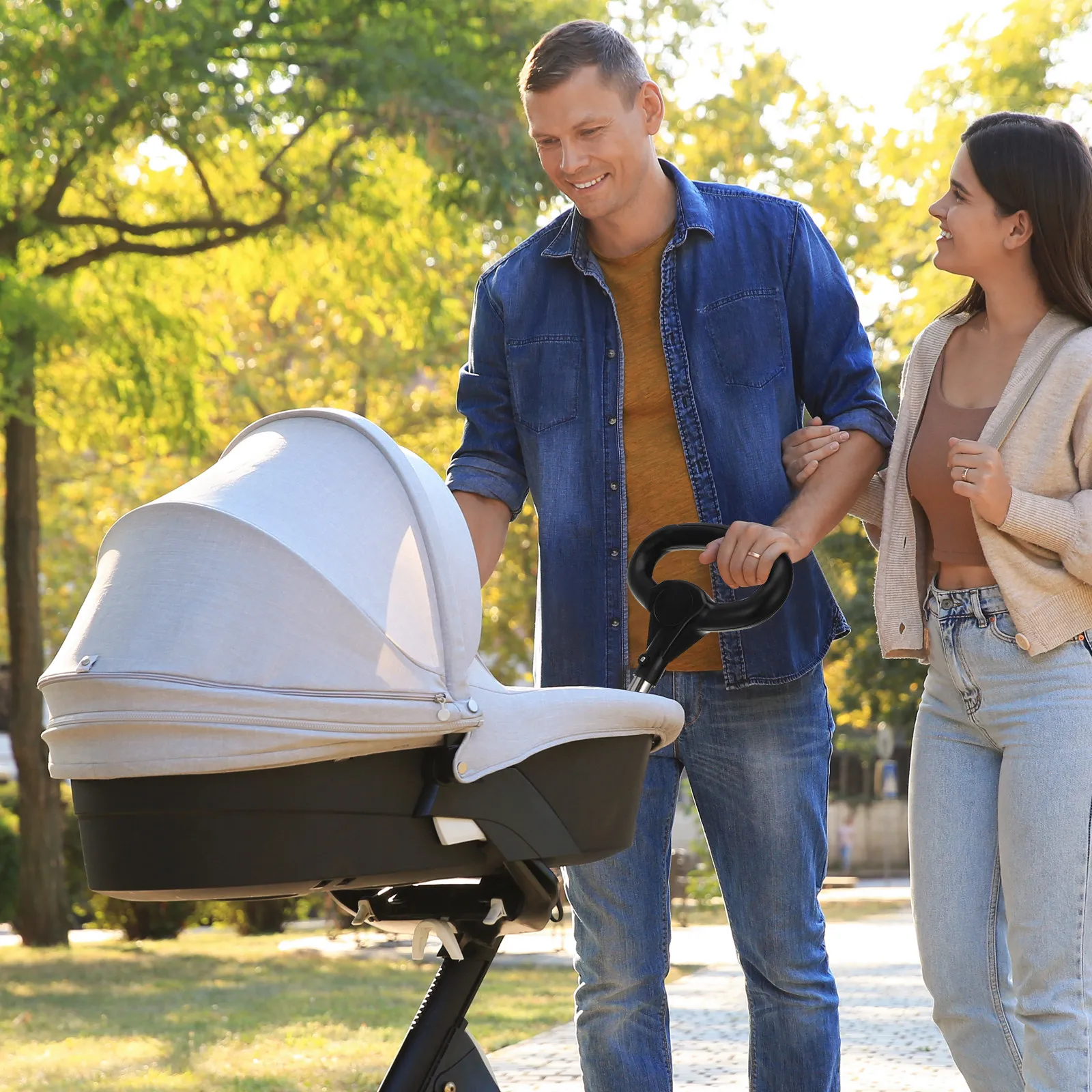 

Сменная ручка для детской коляски, быстросъемная ручка-руль для коляски, удобная рукоятка для малышей и детей, аксессуар для детской коляски