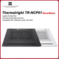 Thermalright TR-NCP01 Silver/Black Laptop Cooling Pad Dual Fan Computer Stand Notebook Cooler Compatible Under 18 Inch