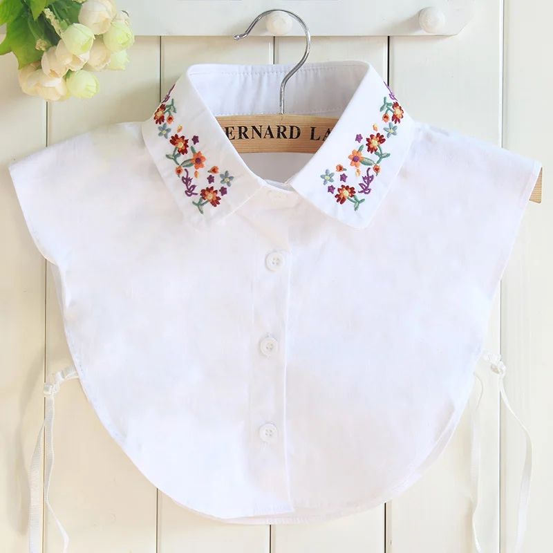 Recruit Winter Cotton Embroidered Women Thick Shirt Type Fake Collar shirt fake collar New Free shipping