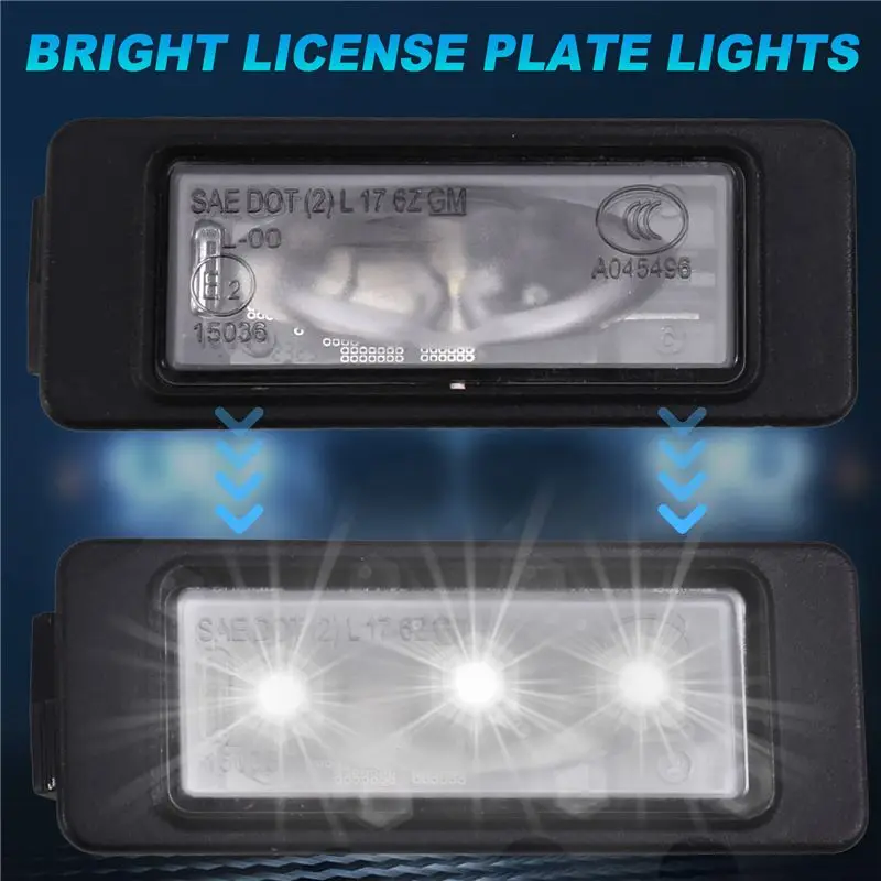 Classic-Bright Illumination License Plate Light Kit, 2Pcs, For Cadillac Xt5 Ct6 13510659