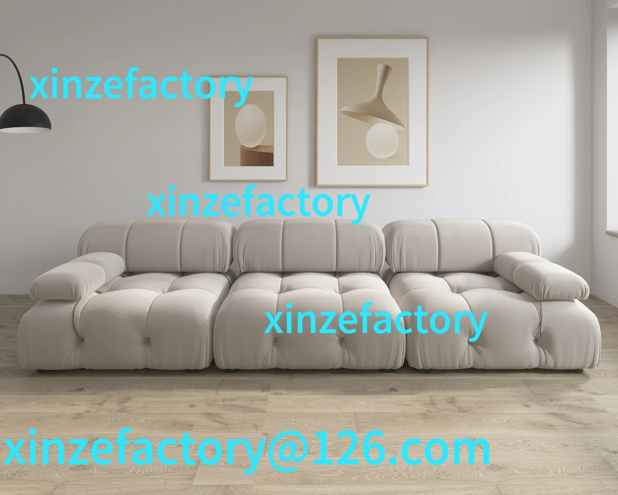 

Customizable Modular Sectional Modern Velvet Convertible Couches 3 Seats Living Room Sofa Sets for Office
