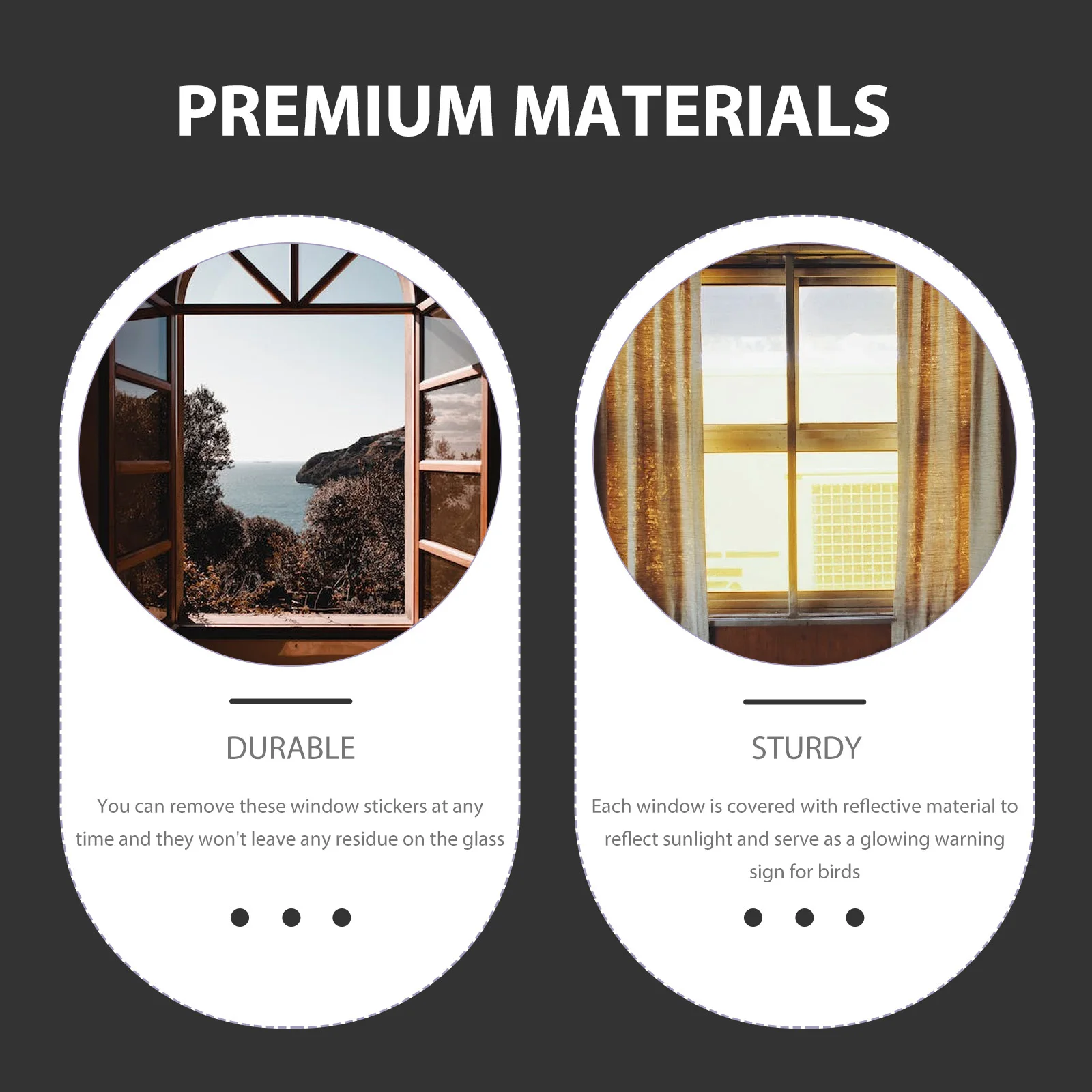 

1Set Bird Anti-Collision Window Sticker Reflective Glass Protection Sticker for Bird Safety Home Window Decoration