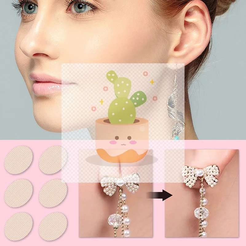 10-500 Patches Nude/Transparent Earlobe Support Stickers For Prevent Stretched Or Torn Protective Relieve Strain Daily Wear