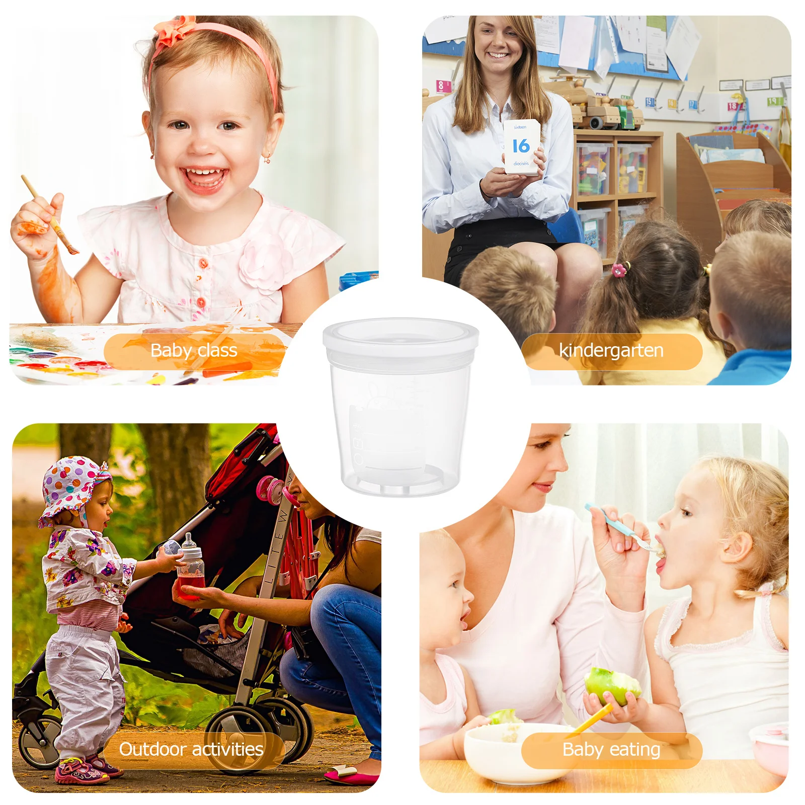 

3 шт., коробка для детского сухого молока, компактный портативный контейнер для хранения формул, органайзер для закусок на открытом воздухе, легкий влагостойкий