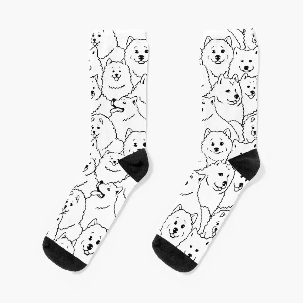 Oh Samoyed Socks hiking soccer anti-slip Lots christmas gift Socks Male Women's