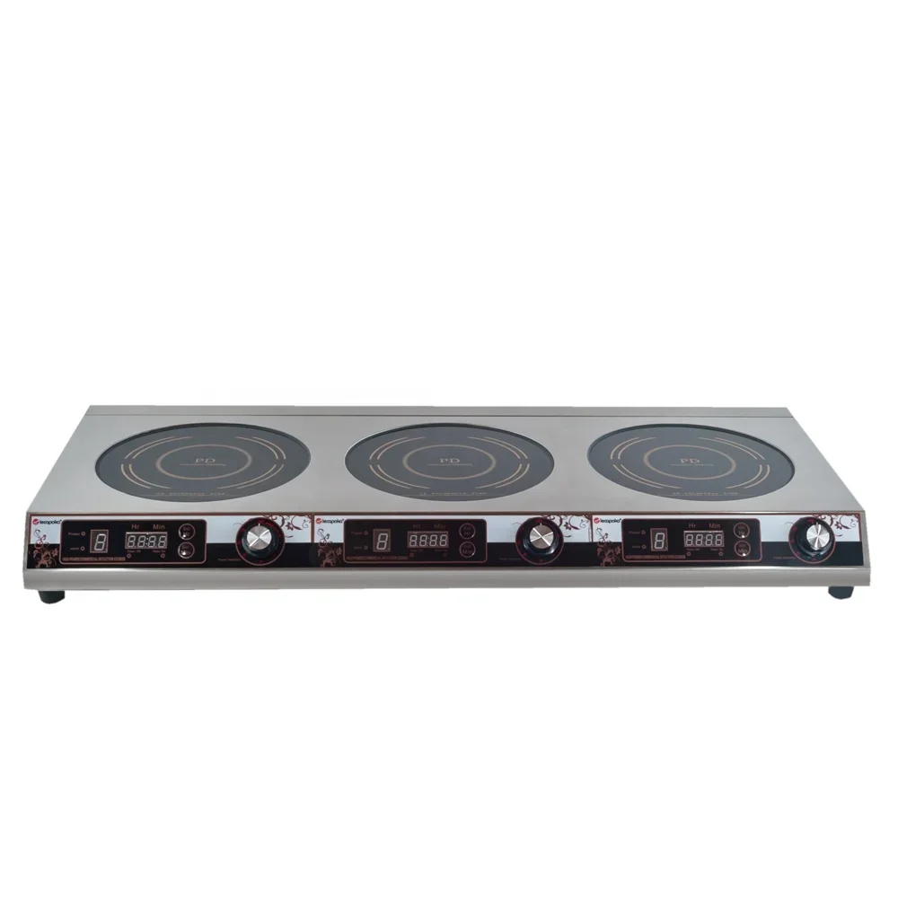 220V/240V 3KW stainless steel portable 3burners restaurant equipment kitchen