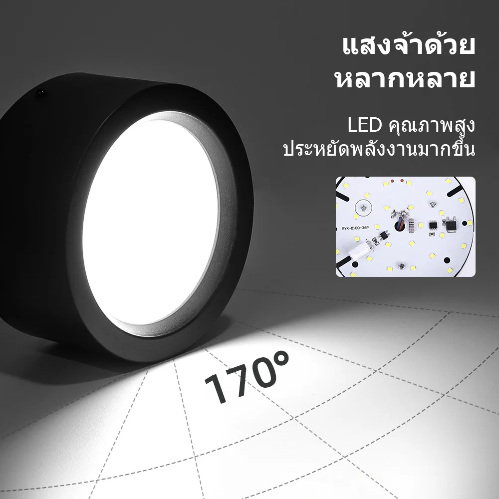 Downlight room pendant light ceiling tube light, single point spotlight, black/white body 3color dimming/white light, minima