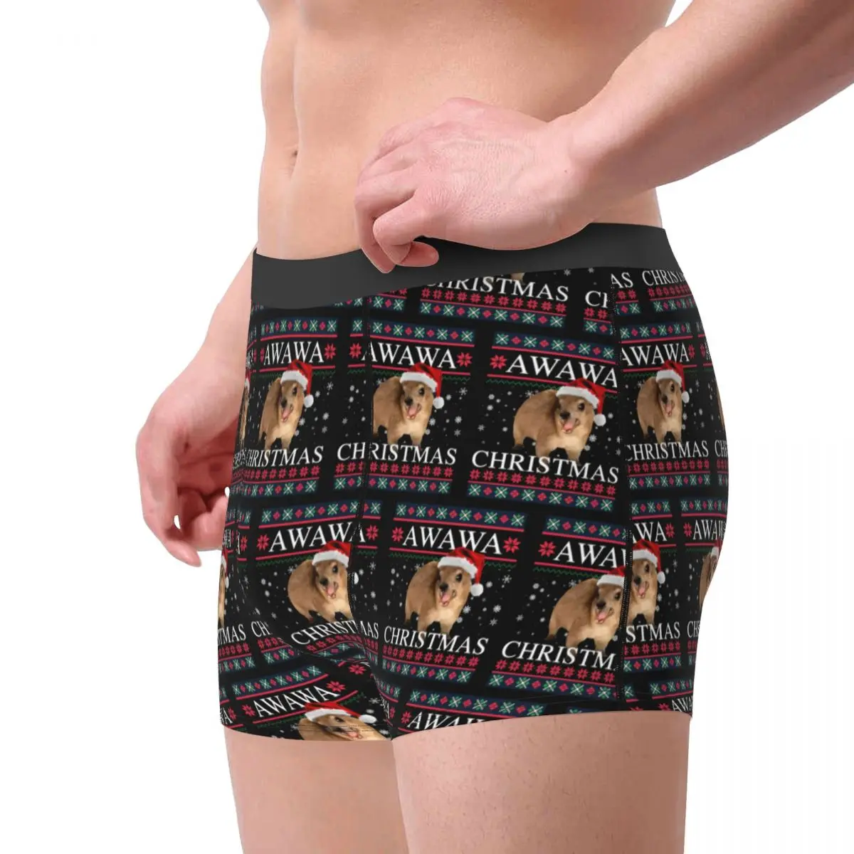 الملاكم السروال السراويل روك هايراكس عيد ميلاد سعيد القبيح نمط سراويل الرجال تهوية الملابس الداخلية ل أوم رجل صديقها الهدايا