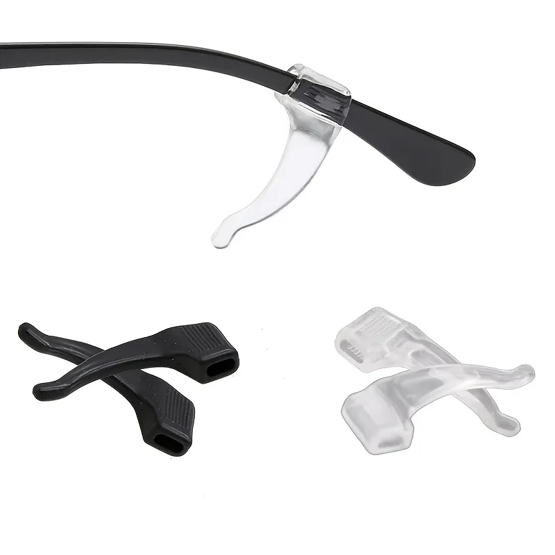 20 piezas antideslizante de silicona para gafas, gancho para la oreja, soporte de tapón, accesorios de sujeción, soporte para gafas con punta de patilla