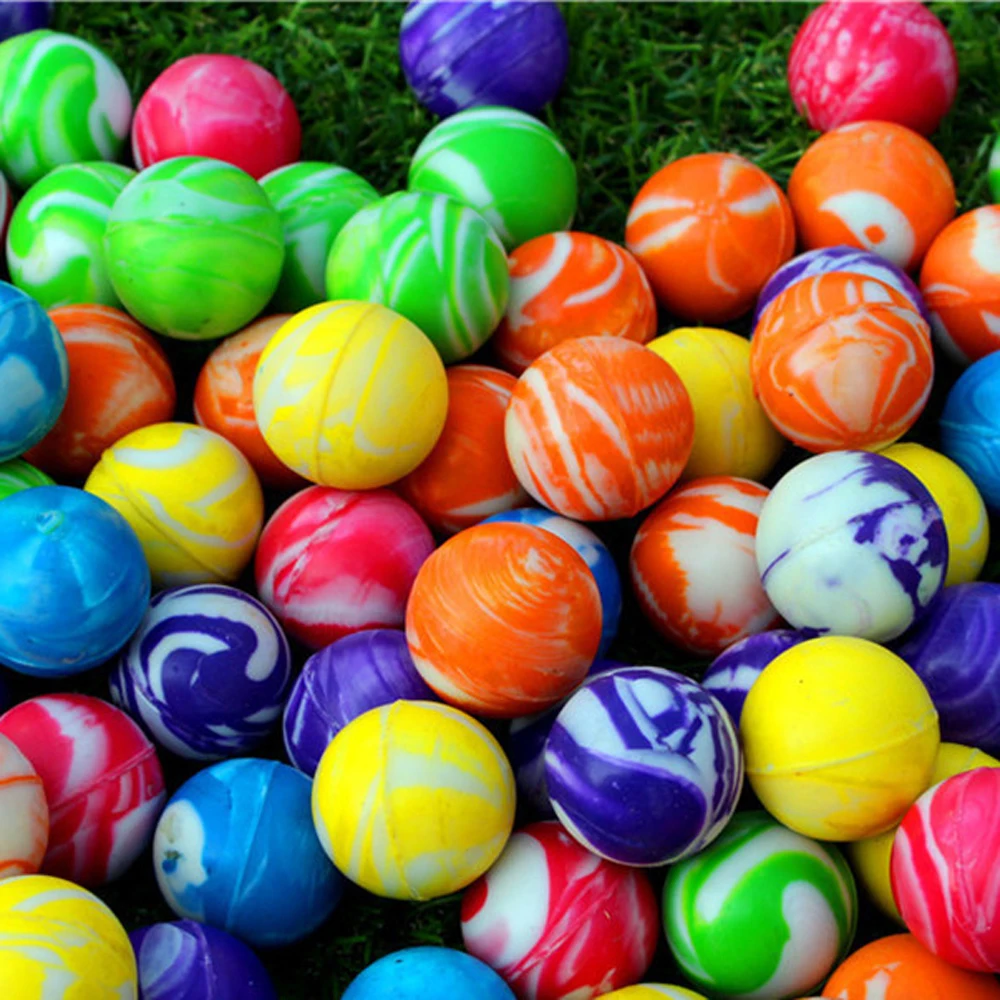 

Sports Games Bouncy Colorful for Child 20mm Elastic Swirl Bouncing Balls Rubber Ball Bouncing Balls Jumping Balls