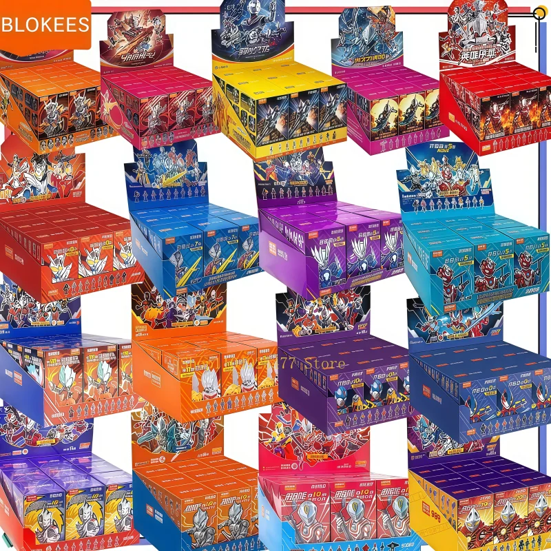 BLOKEES Ultraman Galaxy Version S01 - 16 The Entire Series 9 Non Repeating End Boxes in Series Poseable  Figures Toys Gifts