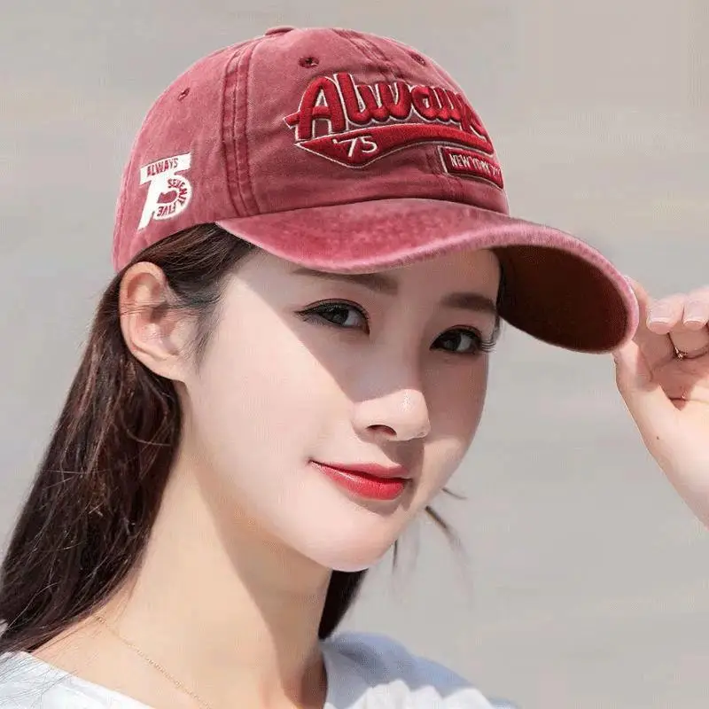 Fashion Outdoor Sports Cotton Baseball Cap For Women Casual Retro Embroidery Mens Cap Hip Hop Rebound Cap Snapback Hat