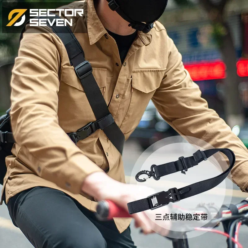 ​SECTOR SEVEN Tactical Quick-Release Stabilizing Strap - 3-Point Assist Crossbody Sling for Riding & General Use