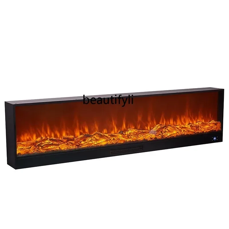 

yh Custom Electronic Fireplace Simulation Flame Decorative Cabinet Heater Home Living Room Embedded TV Fireplace Core