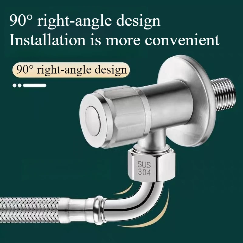 90 °   com uma tubulação de curvatura tubo de entrada de vaso sanitário 304 tubo de tecido de aço inoxidável metal ângulo reto tubo à prova de explosão de água quente fria
