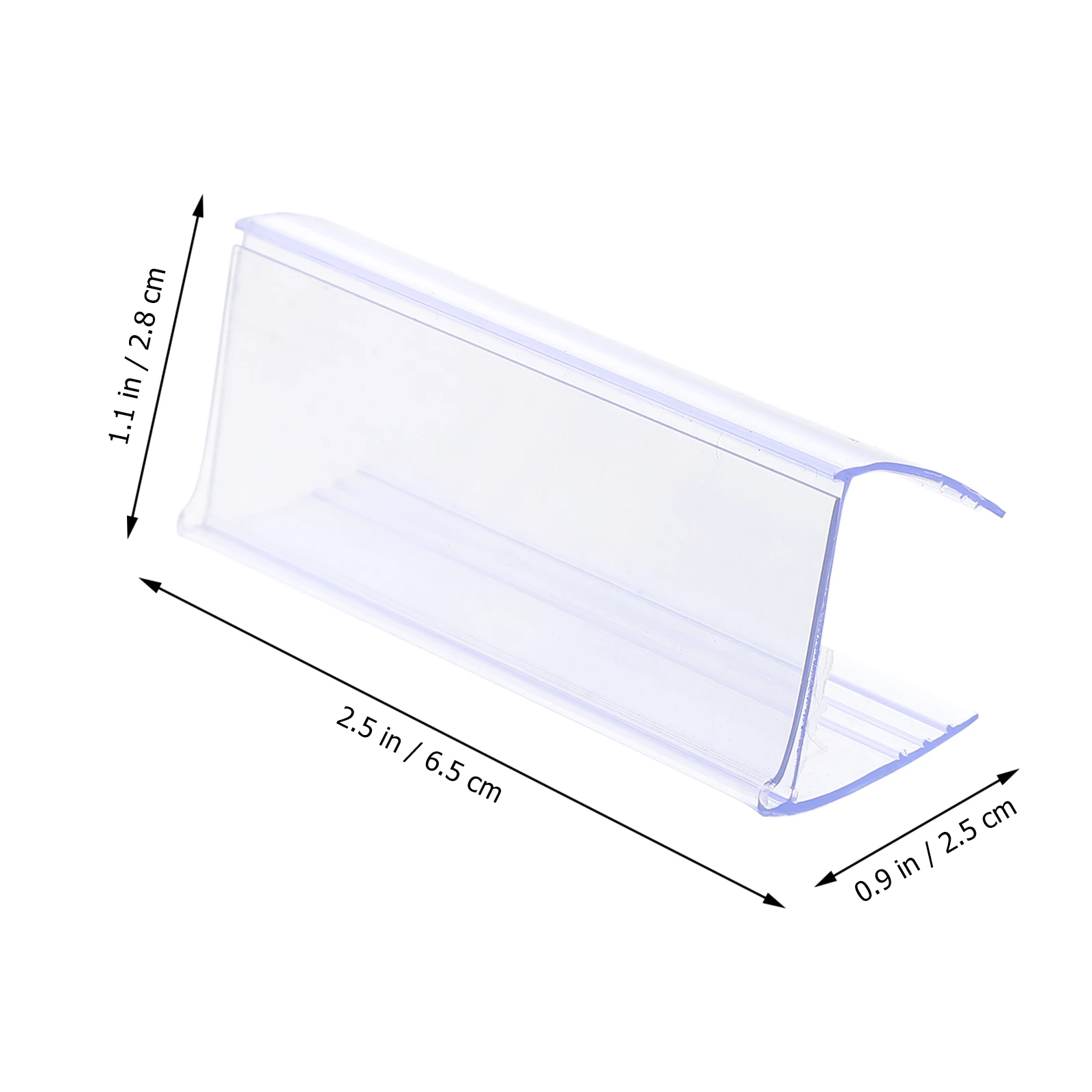 25pcs Price Tag Holder Clips Clear Transparent Label Display Shelf Holders Plastic Small Signs Supermarket Retail Storage