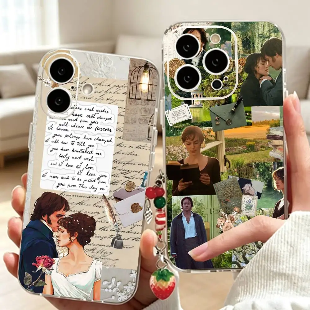 Coque de téléphone film Pride and Prejudice pour iPhone 18 17 16 15 14 13 12 11 Mini Pro Max Plus, coque transparente, cadeau