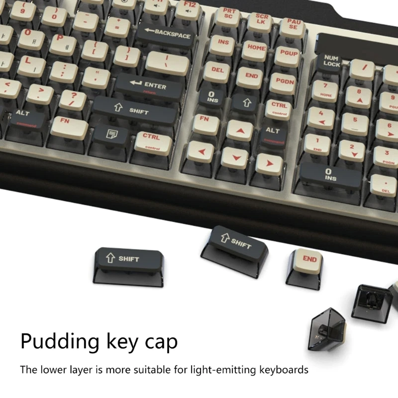 116 Keycap PBT Backlighting Keycaps ASA Vintage Industrial Translúcidamente N2UB