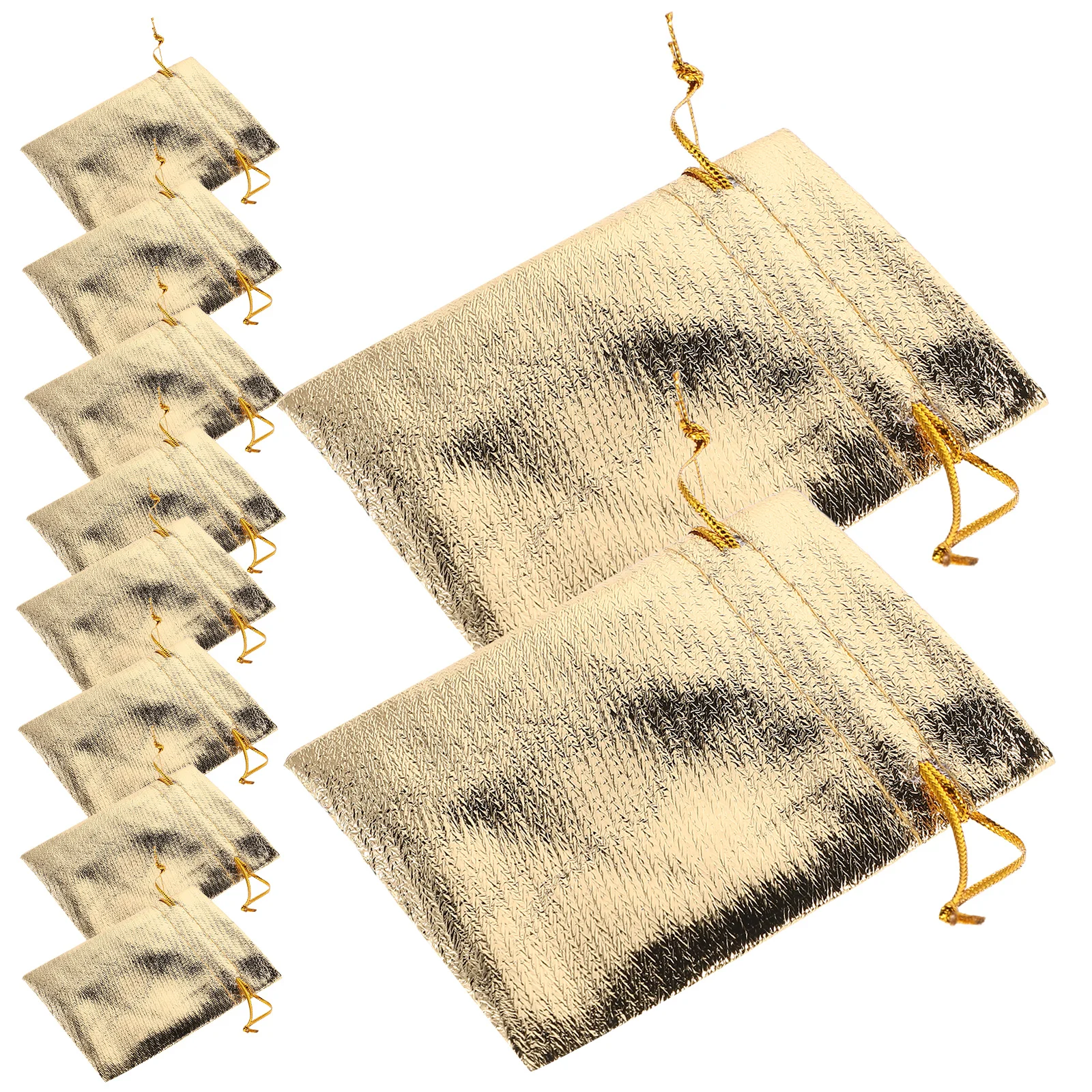 

50 Pcs Bundle Bag Christmas Wrapping Sacks Convenient Jewelry Gift Drawstring Goody Bags Candy Sweet Pouches Treat Present