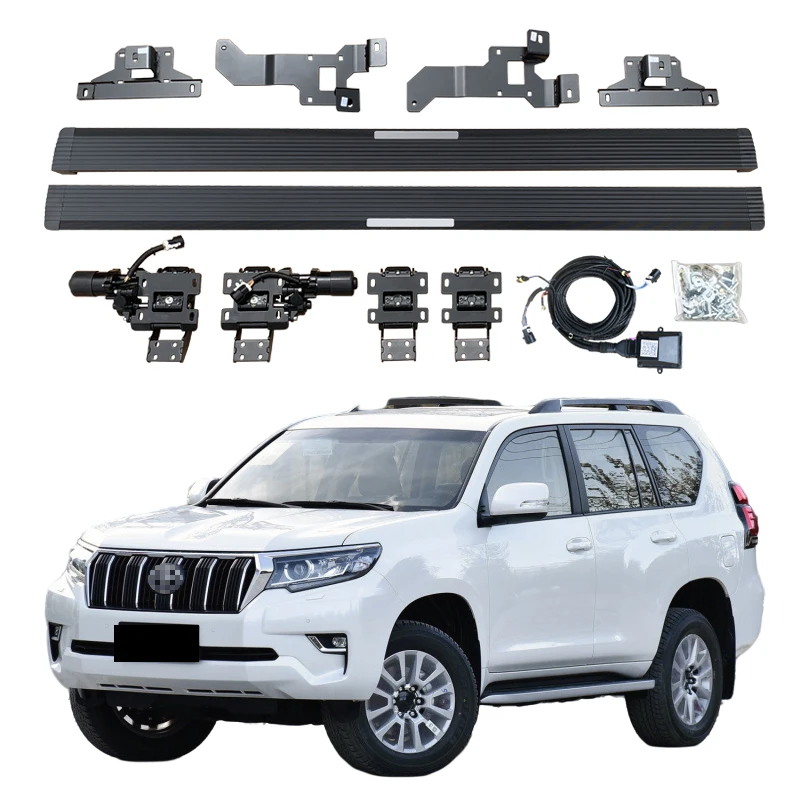 

Electric Running Boards Retractable Aluminum Alloy For Prado 2010-2024 SUV Side Steps with Carry Bag