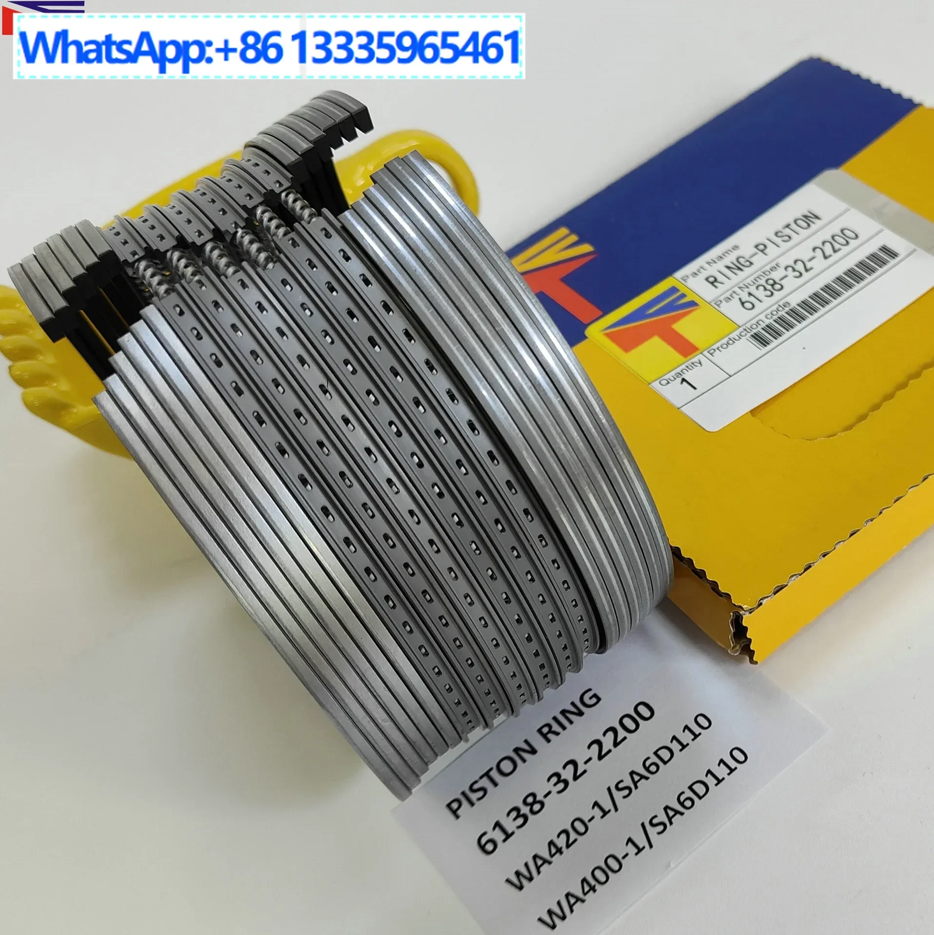 

Piston ring 6138-32-2200 for loader parts WA400-1/S6D110 engines