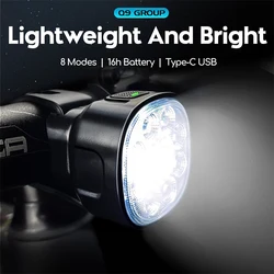 Bike Lights Set High Brightness MTB Bicycle Lamp Type-C Rechargeable Front and Rear Cycling Safety LED Lighting Bicycle Lantern