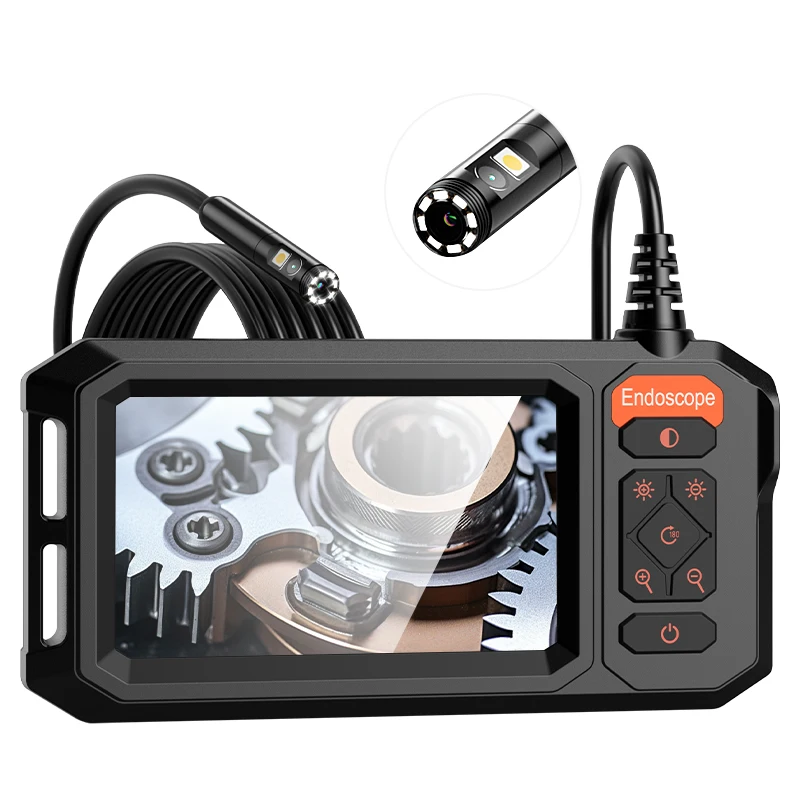 Endoscope Camera 4.3'' IPS Screen Single Dual Lens Waterproof Snake Plumbing Camera Car Inspection Borescope 8MM Probe 8LEDs
