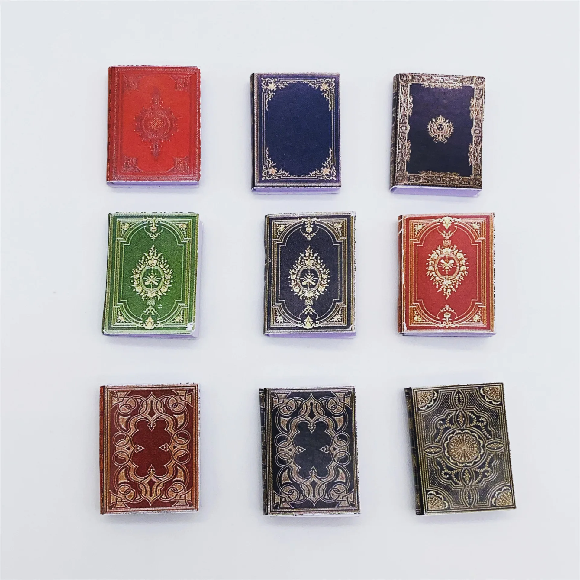 9 teile/satz antike Miniatur heilige Bibel Buch für Puppenhaus Wohnzimmer Lesesaal Dekor Zubehör so tun, als ob Spielzeug spielen