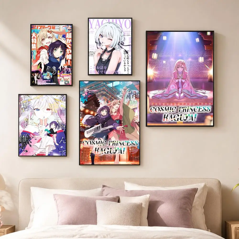 Anime Cosmic P-princess Kaguya Poster Vintage PP Paper Wall Art Home Decor Print for Bedroom Living Room Aesthetic Gift