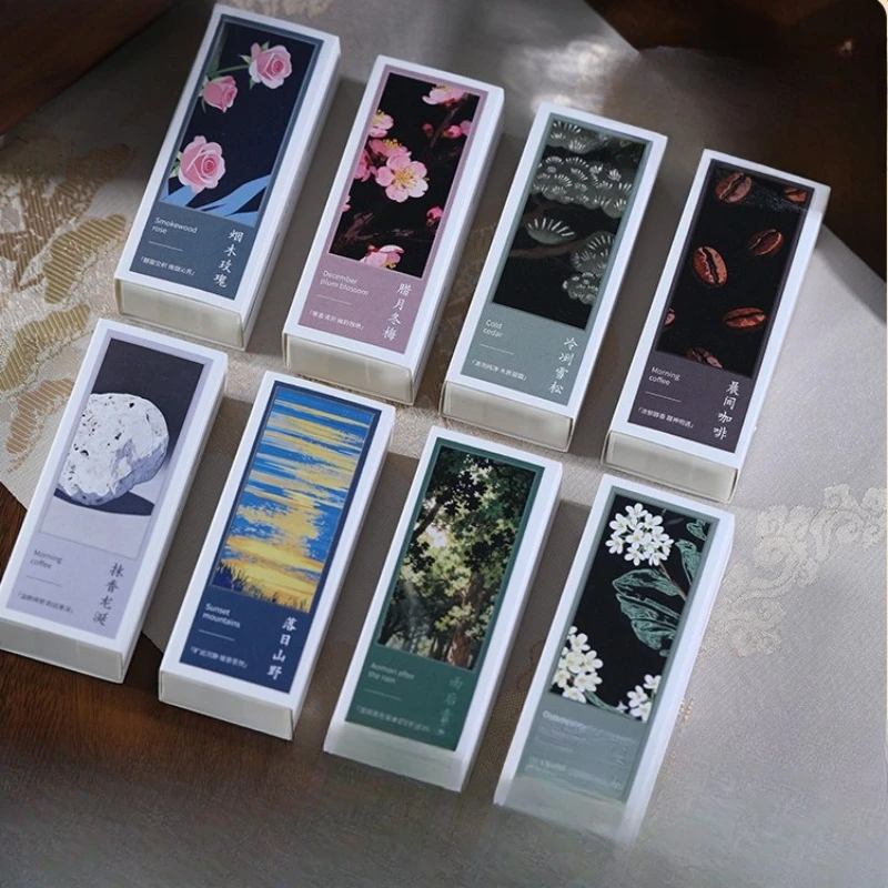 Colored Incense Sticks Japanese Style Agilawood Sandalwood Flower Coffee Osmanthus Aroma Tea Room Yoga Meditation Incense Stick