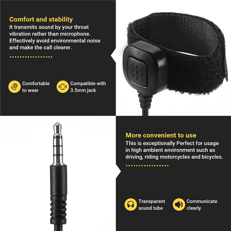 

3,5 мм регулируемый горловой микрофон, наушники, скрытая акустическая трубка, наушник, гарнитура с пальцем PTT для Iphone Android Mobile