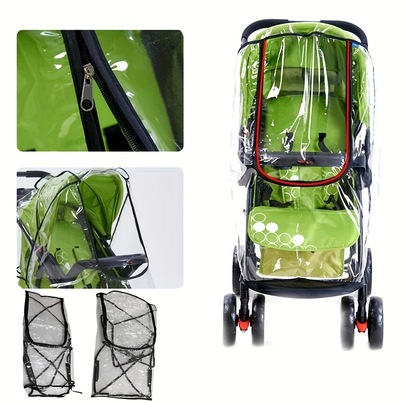 1pc Portable Universal Waterproof Rain Cover Wind Dust Shield Canopy Baby Strollers Pushchair Babies Mosquito Net Stroller Cover
