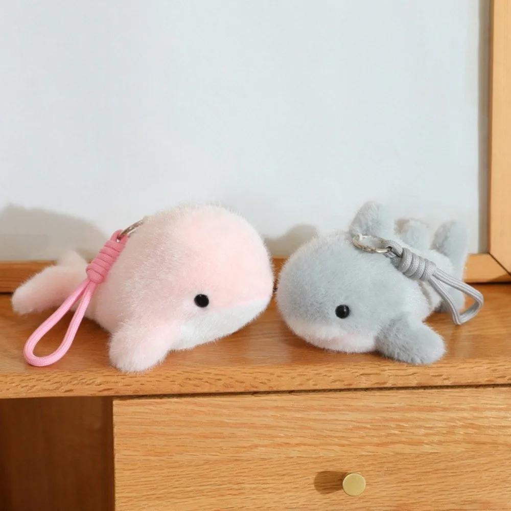 Ocean Animal Dolphin Keychain Backpack Charms Soft Stuffed Animal Keychain Funny Bag Pendant Key Rings Festival Party Decor