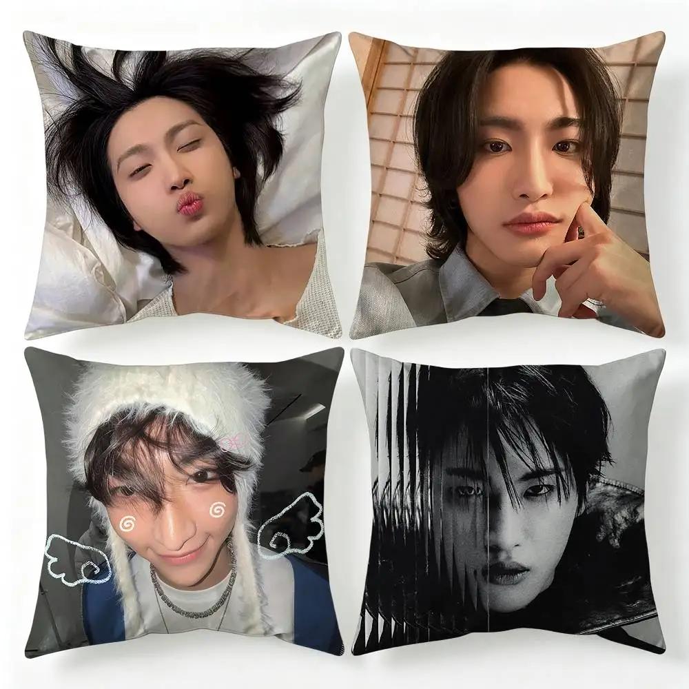 Popular Boy Seonghwa Pillow Case Living Room Sofa Cushion Cover Suitable For Home Bedroom Room Decoration