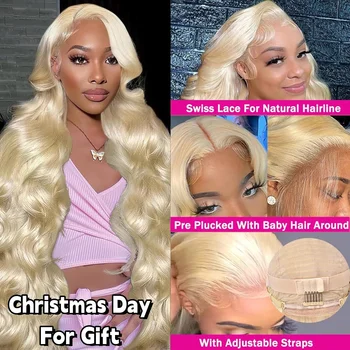 Parrucche anteriori in pizzo 613 dell'onda del corpo Capelli umani Biondo miele 13x4 Parrucche frontali in pizzo per capelli umani 13x6 Parrucca in pizzo trasparente Parrucche ricci 40 