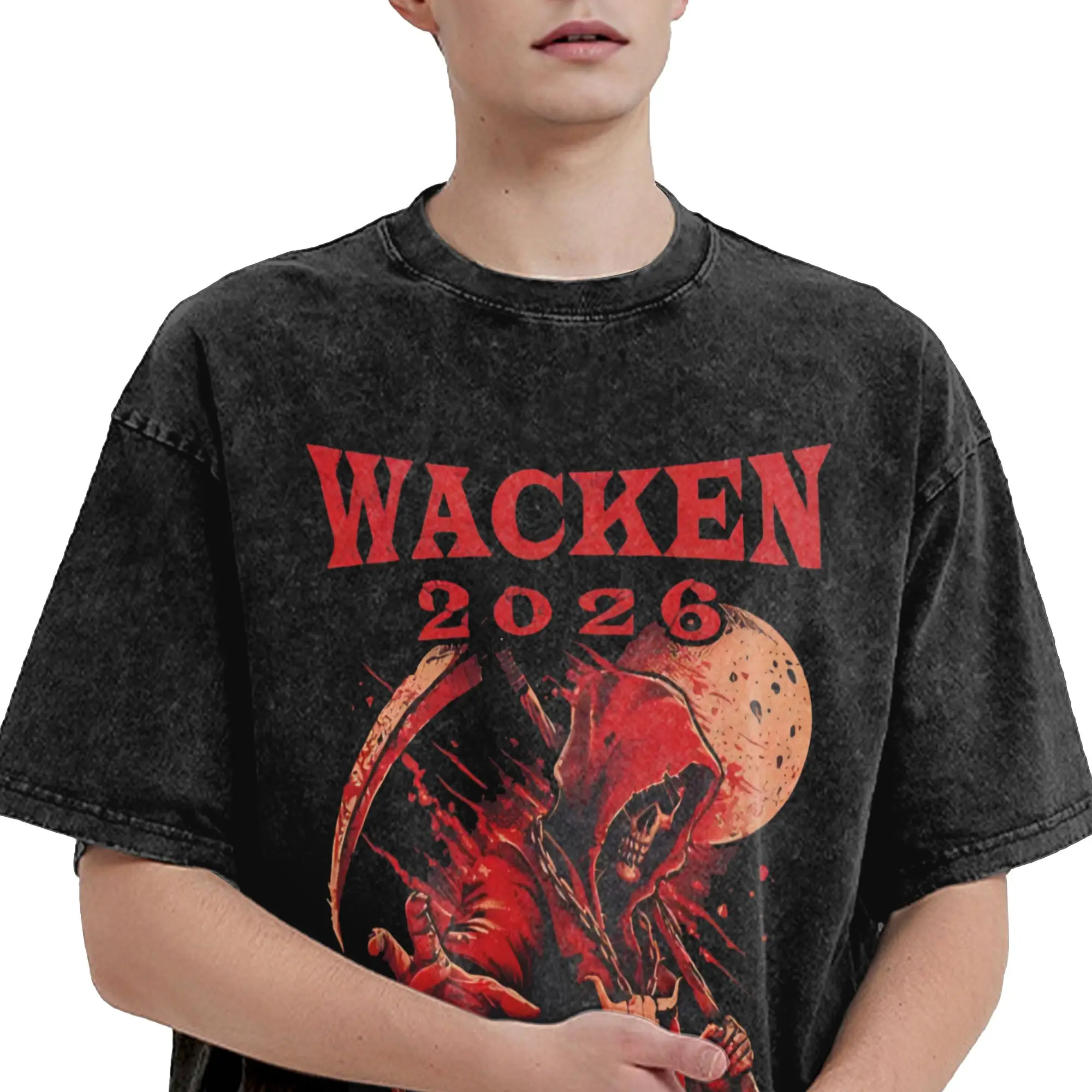 2026 German Open Air rock Festival  Washed T Shirt Streetwear Hip Hop Novelty T-Shirts  Tee Shirt Men Women Cotton Oversize