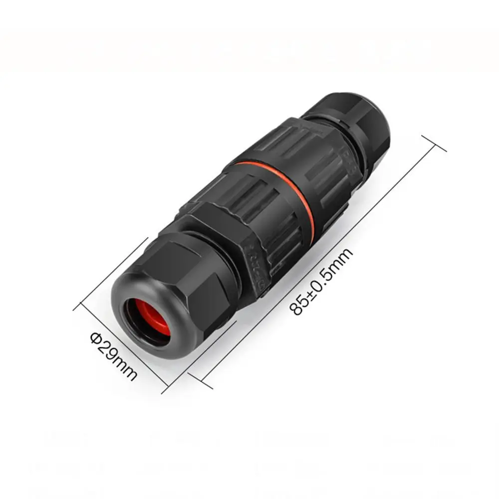 Straight Quick Push In Waterproof Cable Connector Conductor Connector 2/3 Pin Wire Cable Extender Terminal Block IP68