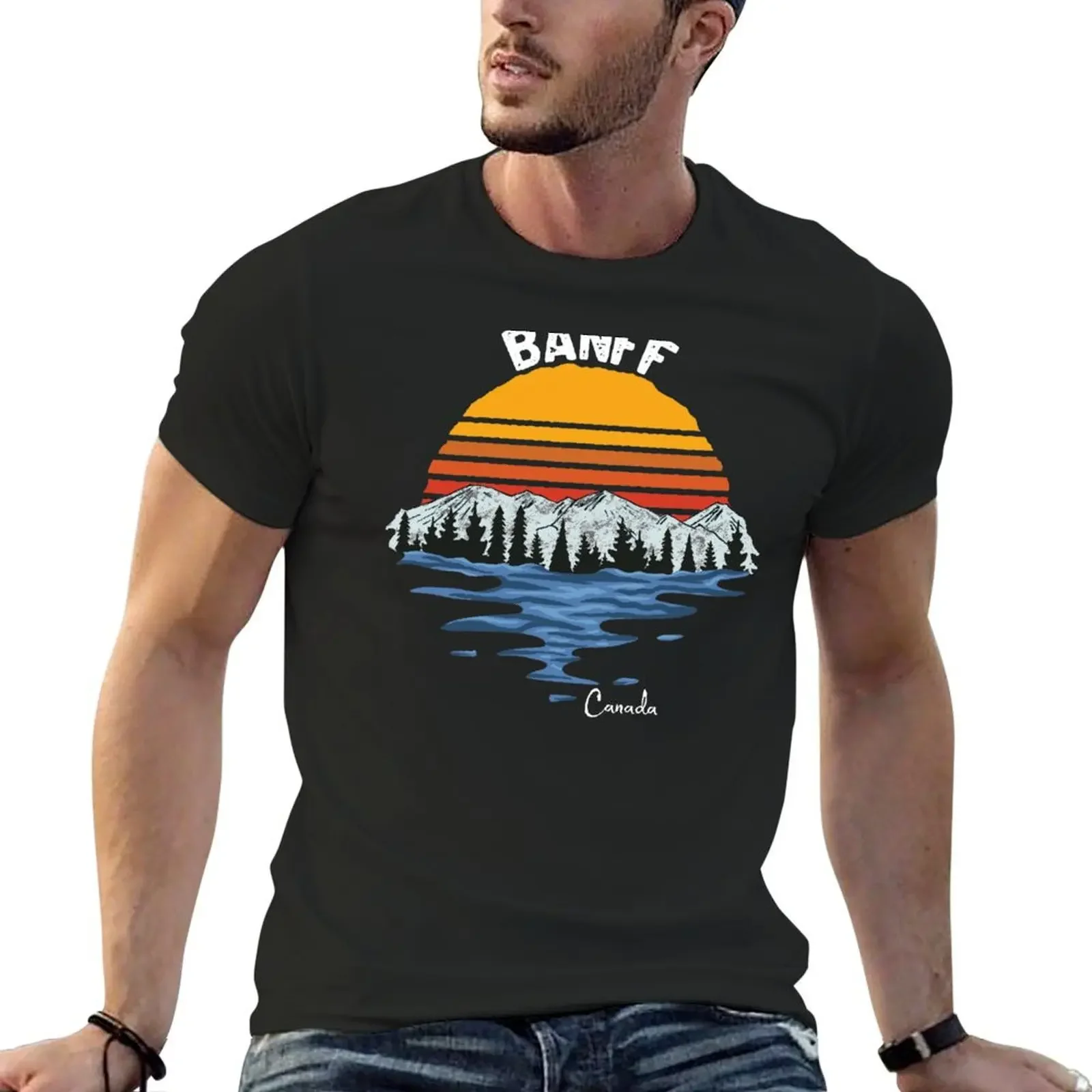 

Banff Alberta Canada National Park T-Shirt plain oversizeds black t-shirts for men