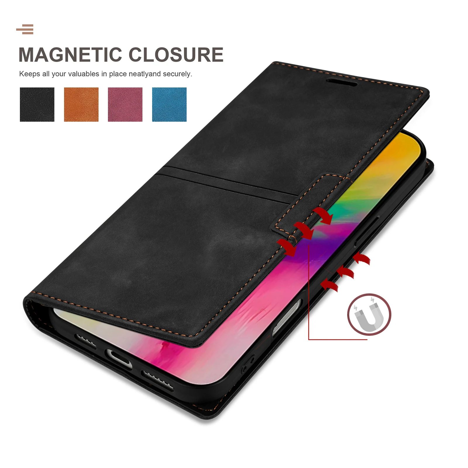 Phone Cases Quality - Высококачественный кожаный чехол-кошелек с функцией подставки